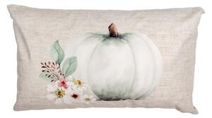 Béžovo-sivá obliečka na vankúš s tekvicou a kvetmi Country Style Pumpkin - 30*50 cm - Clayre & Eef