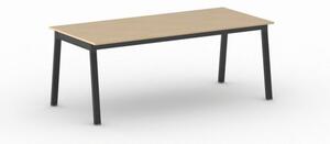 Kancelársky pracovný stôl PRIMO BASIC, čierna podnož, 2000 x 900 mm, buk