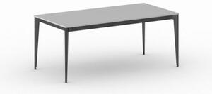 Kancelársky stôl PRIMO ACTION, čierna podnož, 1800 x 900 mm, sivá