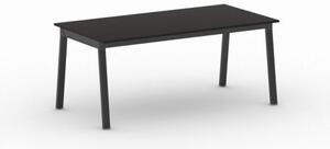 Kancelársky pracovný stôl PRIMO BASIC, čierna podnož, 1800 x 900 mm, wenge