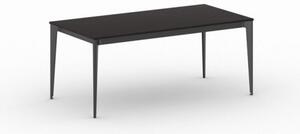 Kancelársky stôl PRIMO ACTION, čierna podnož, 1800 x 900 mm, wenge