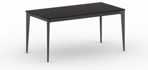 Kancelársky stôl PRIMO ACTION, čierna podnož, 1600 x 800 mm, wenge
