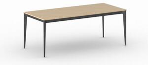 Kancelársky stôl PRIMO ACTION, čierna podnož, 2000 x 900 mm, buk