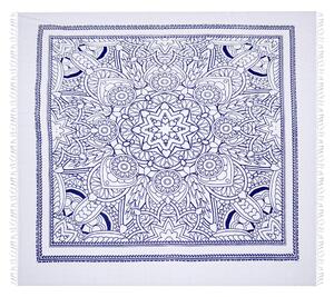 PLÁŽOVÁ OSUŠKA, 210/220 cm, modrá, biela Esposa - Kúpeľňový textil