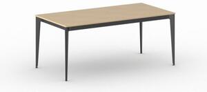 Kancelársky stôl PRIMO ACTION, čierna podnož, 1800 x 900 mm, buk