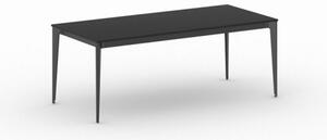Kancelársky stôl PRIMO ACTION, čierna podnož, 2000 x 900 mm, grafitová