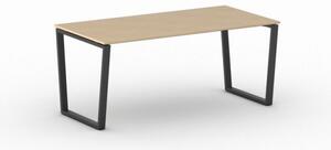 Kancelársky stôl PRIMO IMPRESS, čierna podnož, 1800 x 900 mm, buk
