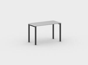Stôl Square s čiernou podnožou 1200 x 600 x 750 mm, sivá