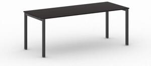 Stôl Square s čiernou podnožou 2000 x 800 x 750 mm, wenge