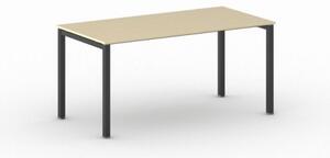 Stôl Square s čiernou podnožou 1600 x 800 x 750 mm, breza