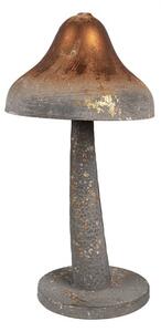 Šedo-měděná plechová dekorace houba - Ø 14*27 cm - Clayre & Eef