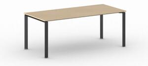 Rokovací stôl INFINITY s čiernou podnožou 2000 x 900 x 750 mm, buk