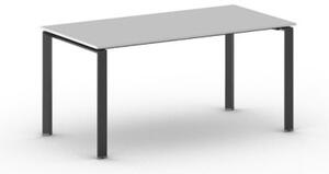 Rokovací stôl INFINITY s čiernou podnožou 1600 x 800 x 750 mm, sivá