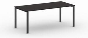 Rokovací stôl INFINITY s čiernou podnožou 2000 x 900 x 750 mm, wenge