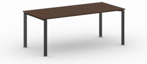 Rokovací stôl INFINITY s čiernou podnožou 2000 x 900 x 750 mm, orech