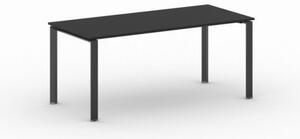 Rokovací stôl INFINITY s čiernou podnožou 1800 x 900 x 750 mm, grafit