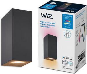 Wiz Colors 8719514554610 nástenné svietidlo 2xGU10 | 2x5W | 345lm | 2200-6500K | RGB - čierna