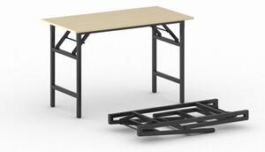 Konferenčný stôl FAST READY s čiernou podnožou 1200 x 600 x 750 mm, orech