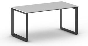 Kancelársky stôl PRIMO INSPIRE, čierna podnož, 1600 x 800 mm, sivá
