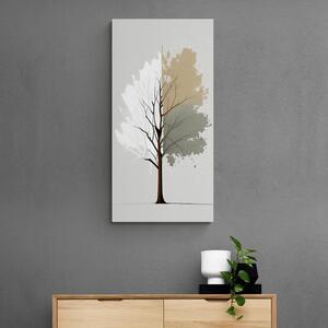Obraz trojfarebný minimalistický strom
