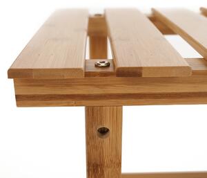 KONDELA Príručný stolík k vírivke v tvare obdĺžnika, prírodný bambus, VIREO TYP 2