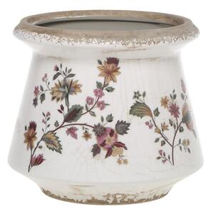 Keramický obal na kvetináč s kvetmi Nancy - Ø 15*13 cm - Chic Antique