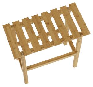 KONDELA Príručný stolík k vírivke v tvare obdĺžnika, prírodný bambus, VIREO TYP 2