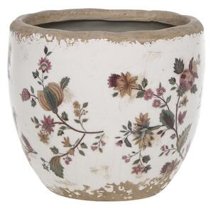 Keramický obal na kvetináč s kvetmi Nancy - Ø 12*11 cm - Chic Antique