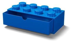 Modrý stolový box so zásuvkou LEGO®, 31 x 16 cm