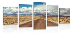5-dielny obraz cesta v púšti Varianta: 100x50