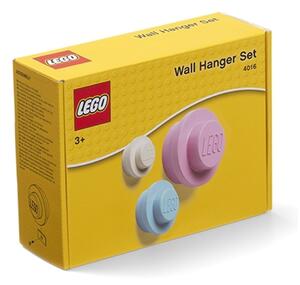 Súprava 3 vešiakov na stenu LEGO® Pastel
