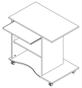 PC stôl CASH biela/betón