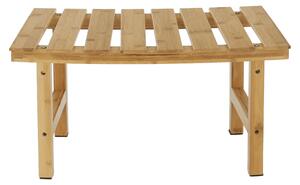 KONDELA Príručný stolík k vírivke v tvare oblúka, prírodný bambus, VIREO TYP 3