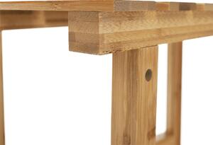 KONDELA Príručný stolík k vírivke v tvare oblúka, prírodný bambus, VIREO TYP 1
