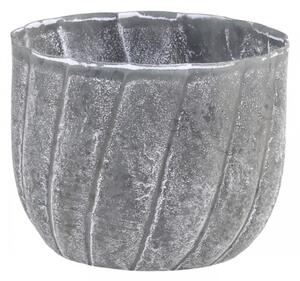 Zinkový antik kovový svietnik na úzku sviečku Clarria - Ø 7*6 cm - Chic Antique
