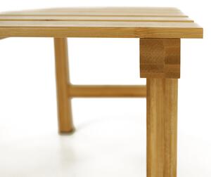 KONDELA Príručný stolík k vírivke v tvare obdĺžnika, prírodný bambus, VIREO TYP 4