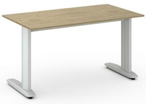 Kancelársky písací stôl PRIMO FLEXIBLE 1400 x 800 mm, dub prírodný