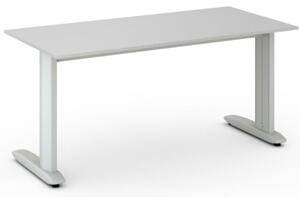 Kancelársky písací stôl PRIMO FLEXIBLE 1600 x 800 mm, sivá