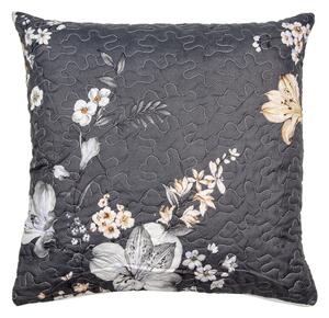 Sivá obliečka na vankúš s kvetmi Lilia - 50*50 cm - Clayre & Eef