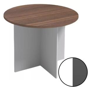 Rokovací stôl s guľatou doskou PRIMO FLEXI, priemer 1000 mm, biela / grafitová