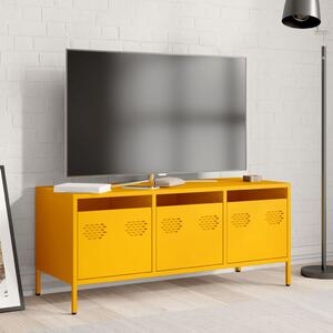 TV skrinka horčicovožltá 101,5x39x43,5 cm oceľ