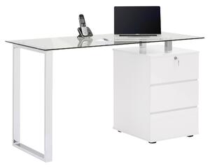 Písací stôl XINGU kov/biela
