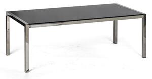Konferenčný sklenený stôl TAZ, 120 x 60 x 43 cm, čierny