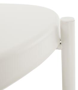 KONDELA Príručný stolík s odnímateľnou táckou, biela/hnedá, FANDOR
