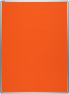 Textilná nástenka ekoTAB v hliníkovom ráme, 900 x 600 mm, oranžová
