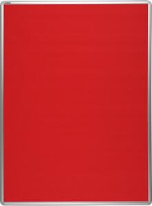 Textilná nástenka ekoTAB v hliníkovom ráme, 1200 x 900 mm, červená