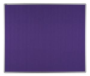 Textilná nástenka ekoTAB v hliníkovom ráme, 1200 x 900 mm, fialová