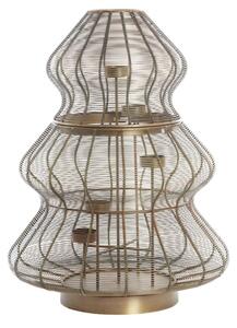 Mosadzný antik kovový svietnik vianočný stromček na 5 sviečok Tree - Ø 38*50 cm - Light & Living
