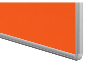 Textilná nástenka ekoTAB v hliníkovom ráme, 1500 x 1200 mm, oranžová