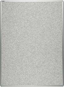 Textilná nástenka ekoTAB v hliníkovom ráme, 900 x 600 mm, sivá